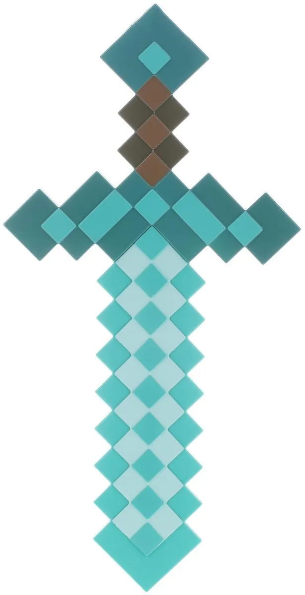 Minecraft Diamond Sword Kostuumwapen - 51,4 x 25,4cm - Turquoise