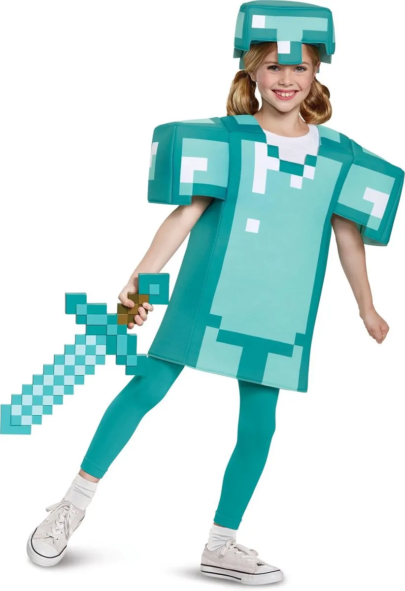 Minecraft Diamond Sword Kostuumwapen - 51,4 x 25,4cm - Turquoise