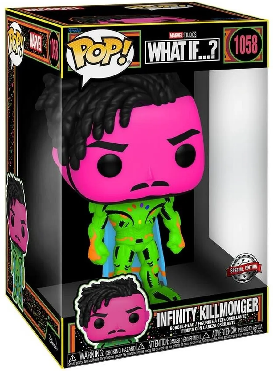 Marvel Funko What If...? Infinity Killmonger Super Sized POP! - 25cm - Multicolor