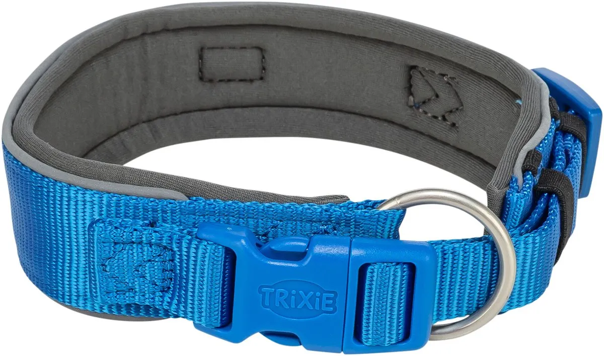 Trixie Premium Halsband Hond Royal Blauw/Grijs 33-42cm