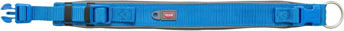 Trixie Premium Halsband Hond Royal Blauw/Grijs 33-42cm