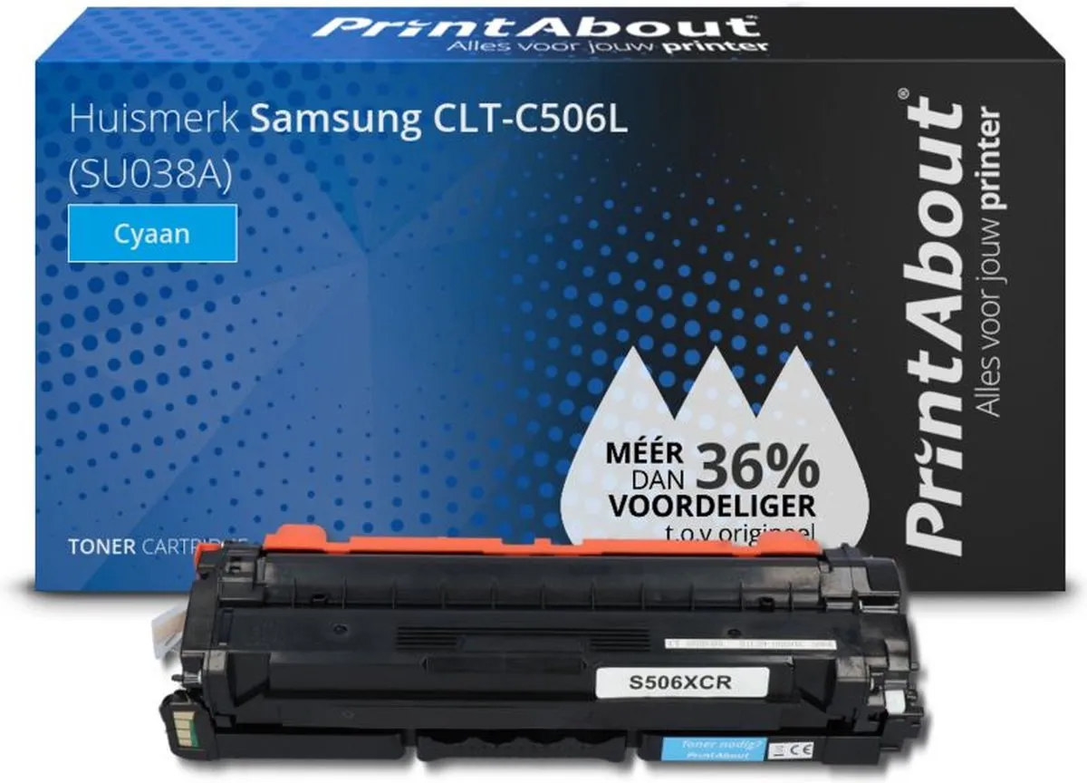 PrintAbout CLT-C506L Toner Cyaan - 6.500 Afdrukken