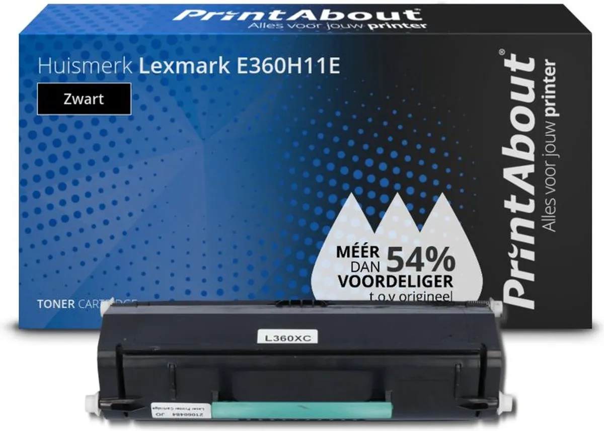 PrintAbout Lexmark E360H11E Toner Zwart - 10.000 pagina's