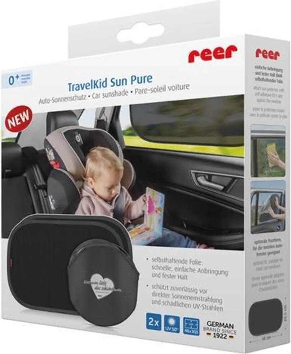 Reer TravelKid Zon Puur Auto Zonnescherm - 2 Stuks - afbeelding 6 van 6