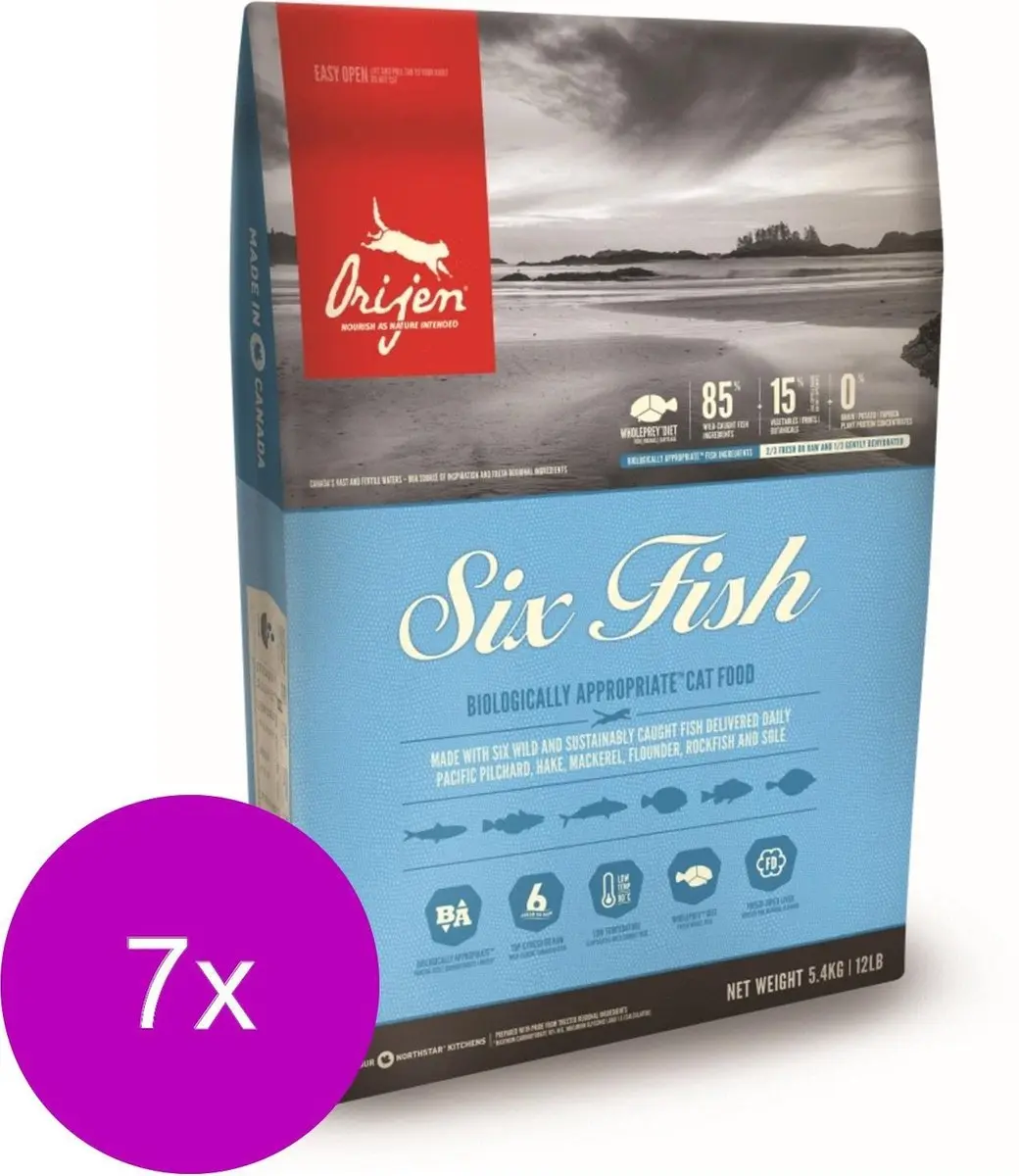 Orijen Whole Prey Six Fish Cat Sardines&Heek
