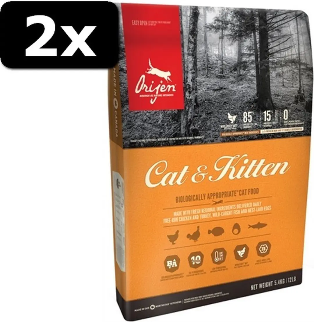 2x ORIJEN CAT & KITTEN 5,4KG