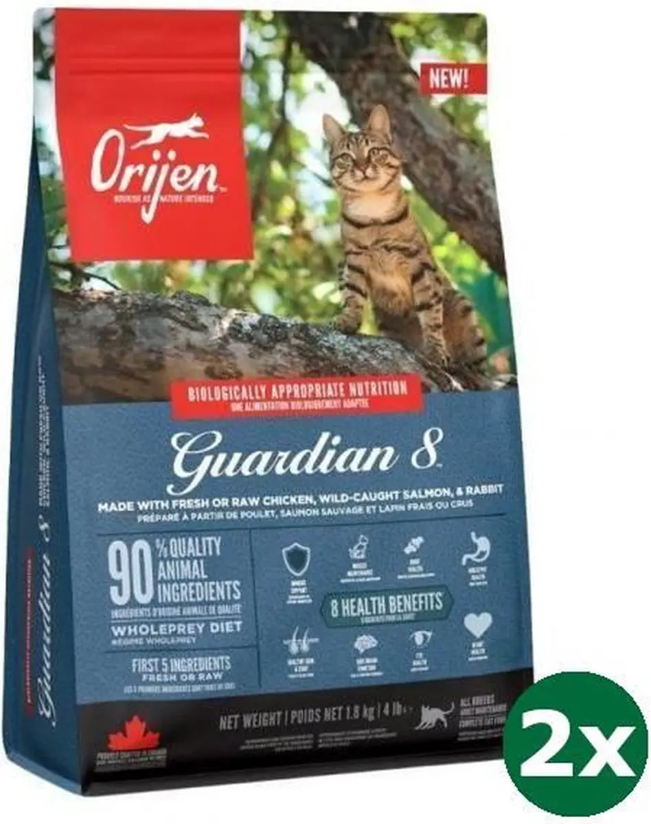 Orijen guardian 8 cat kattenvoer 2x 1,8 kg