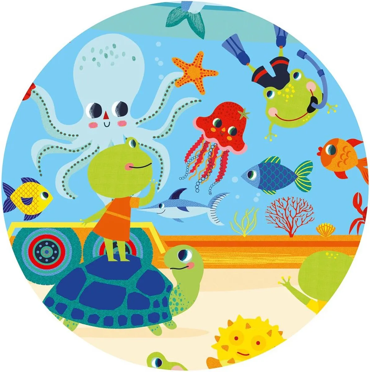 Djeco Puzzel Aquarium DJ07266 - 16 Stuks - Multicolor