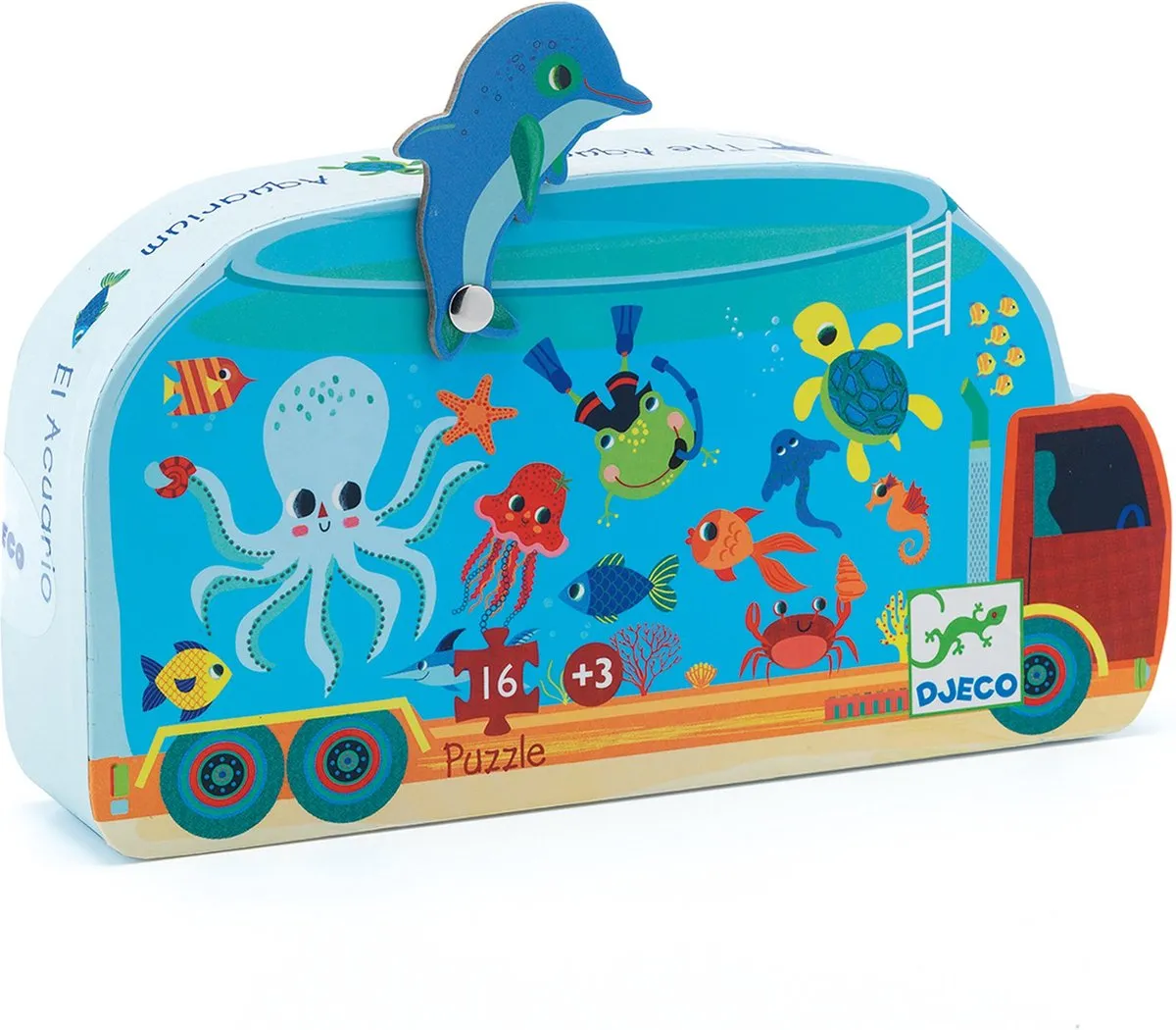 Djeco Puzzel Aquarium DJ07266 - 16 Stuks - Multicolor