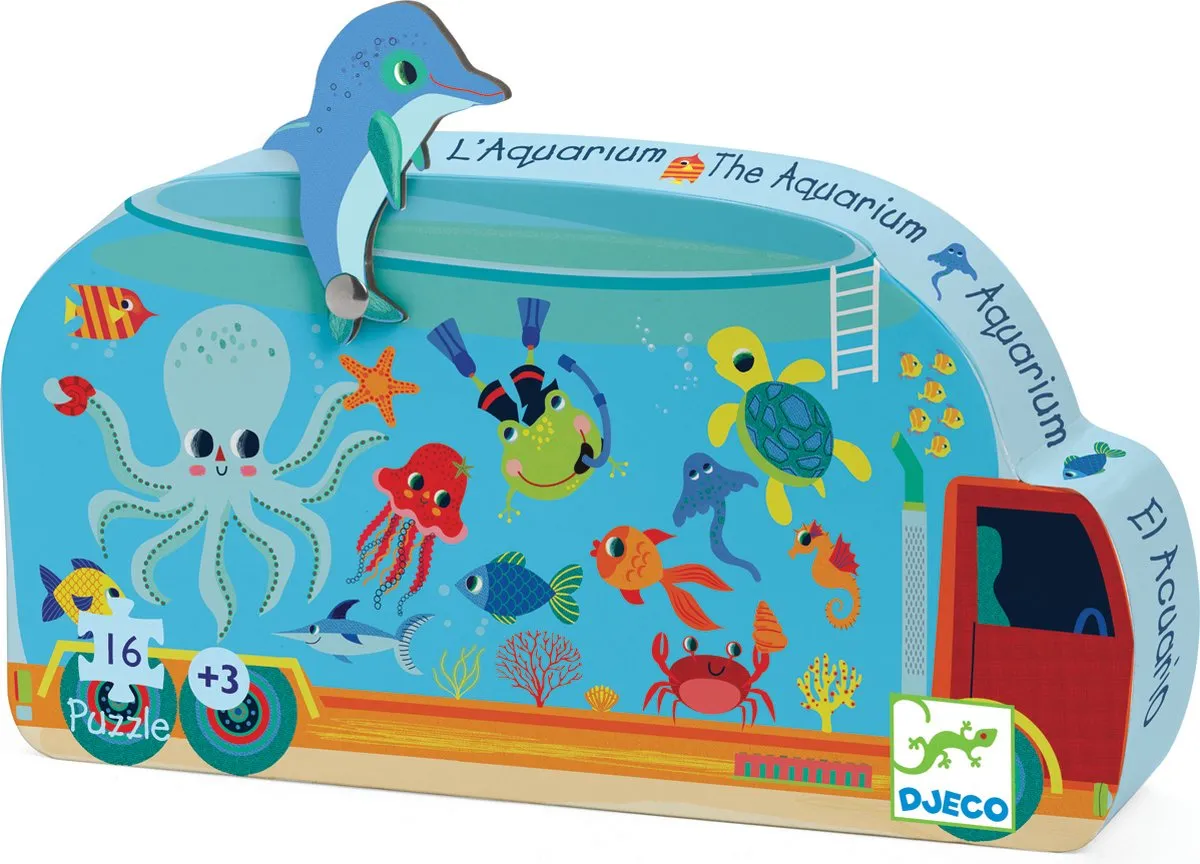 Djeco Puzzel Aquarium DJ07266 - 16 Stuks - Multicolor