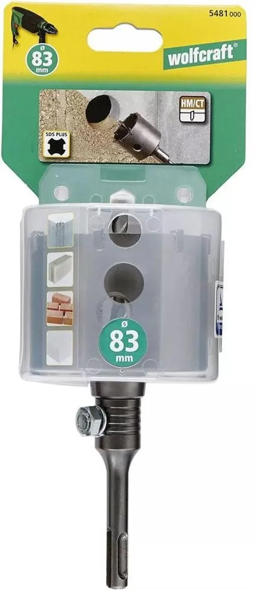 Wolfcraft Gatenzaag 83mm SDS plus 5481000 - HM Boor Ø8mm