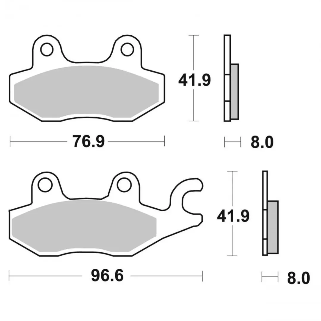 Plaquette de frein Brembo pour moto Kawasaki 500 Z SE 07YA2206 Neuf