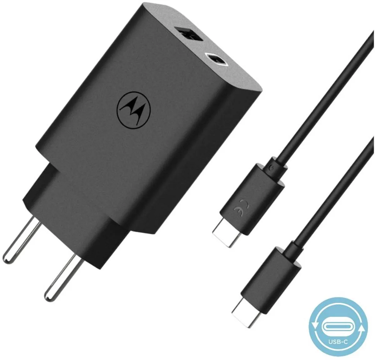 Motorola Turbo Power 50W Lader MC-502 - USB-C & USB - 50W - Zwart