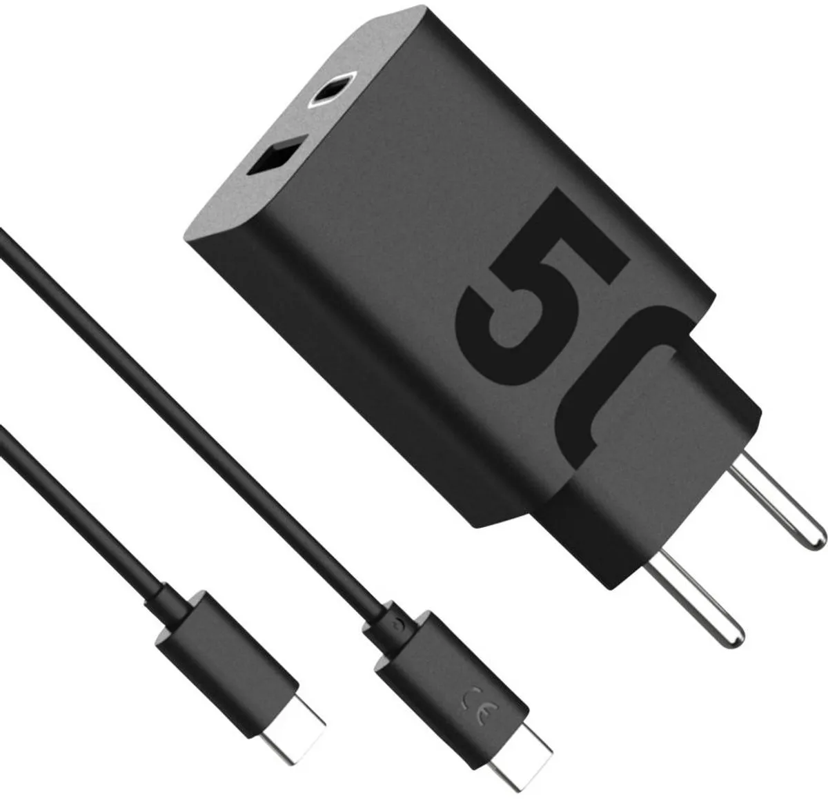 Motorola Turbo Power 50W Lader MC-502 - USB-C & USB - 50W - Zwart