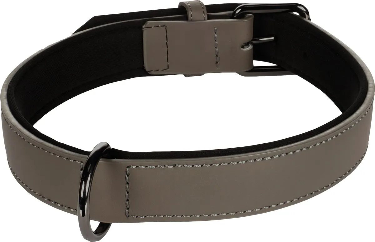 Flamingo Binti Halsband - Neopreen Grijs XXL 52-62cm
