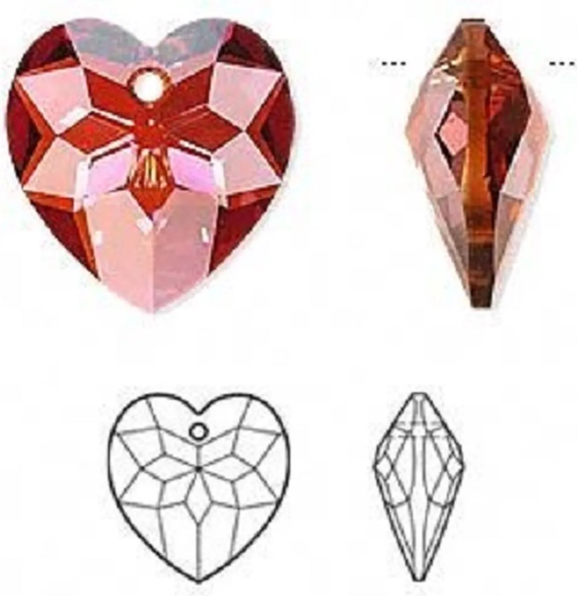 Swarovski Elements Hart Hanger 6215
