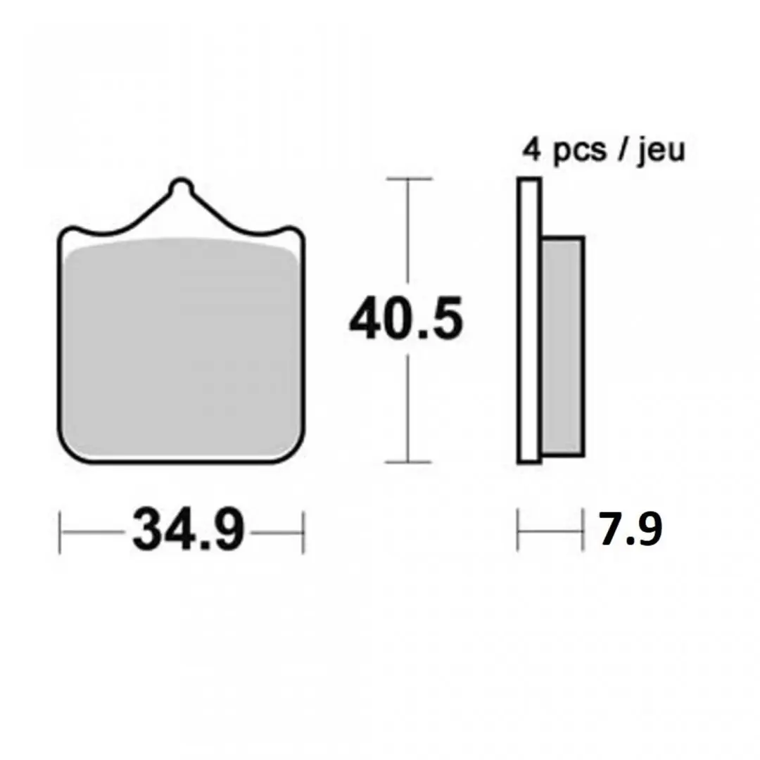 Plaquette de frein Brembo pour Moto Benelli 899 Cafe racer 2008 à 2011 AVG / AV