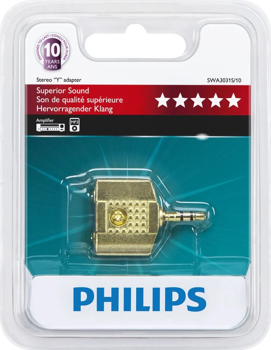 Philips SWA3031 3.5mm Splitter - Goud