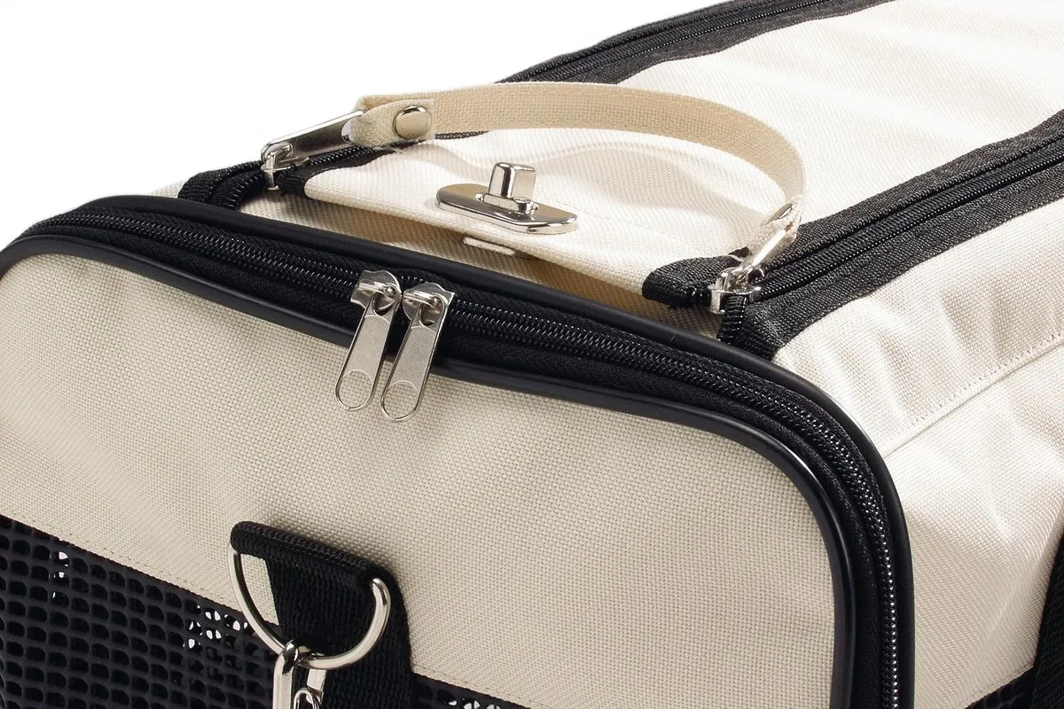Beeztees Draagbare Reistas voor Kat - 43x25x27cm - Crème/Blauw