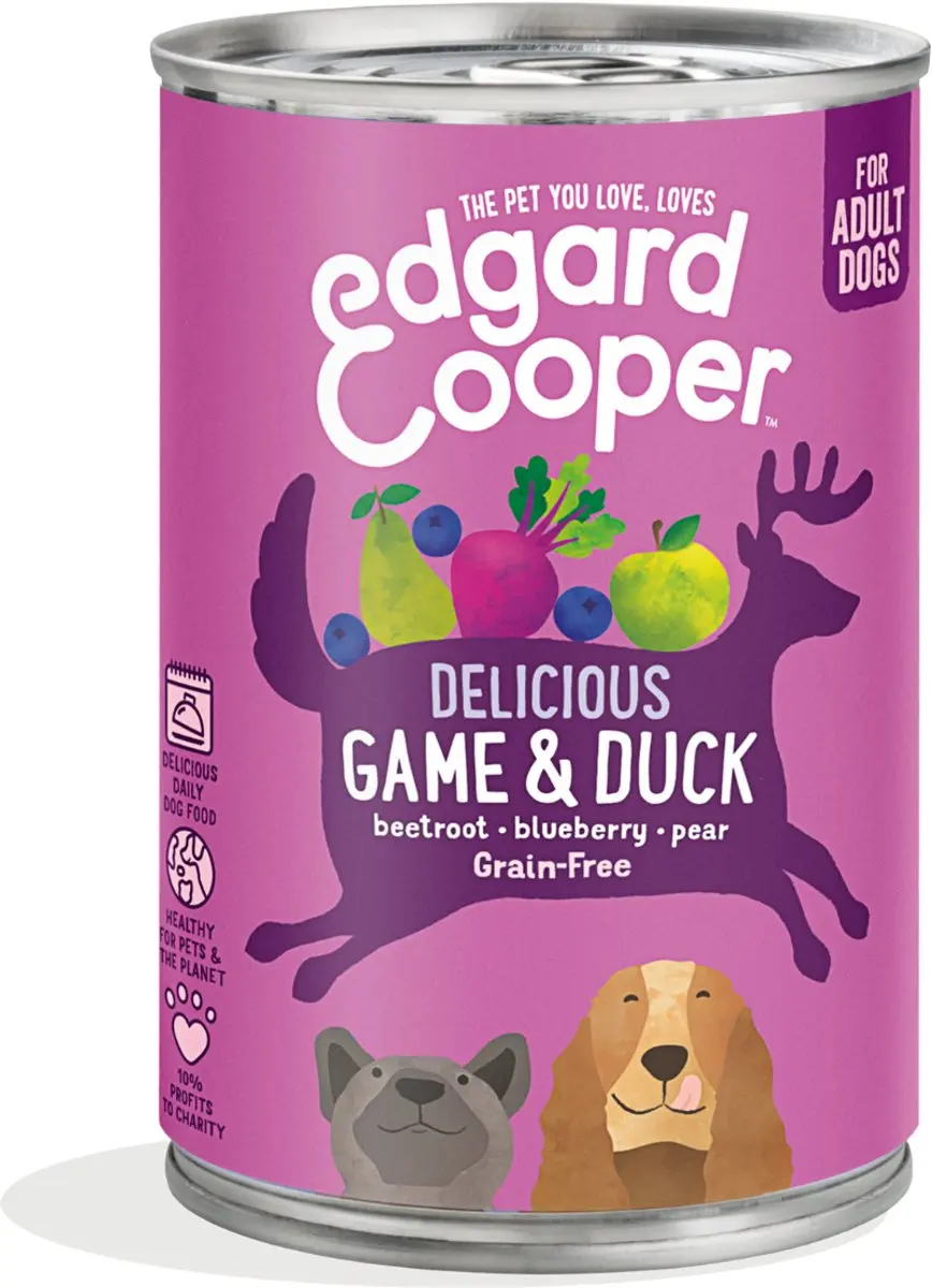 Edgard&Cooper Hondenvoer in blik met Wild â€“ 6x 400g