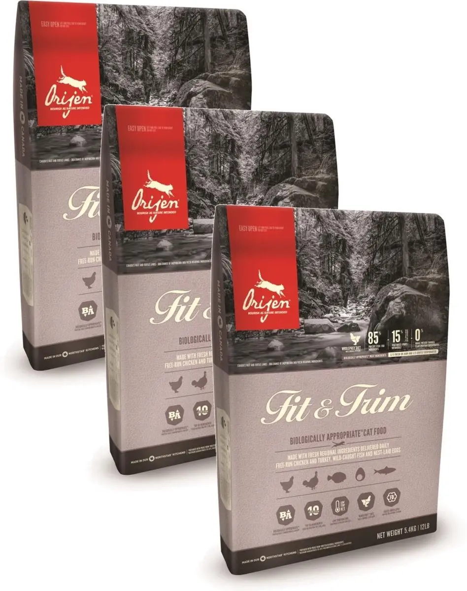 Orijen Whole Prey Fit & Trim Cat Kip&Kalkoen