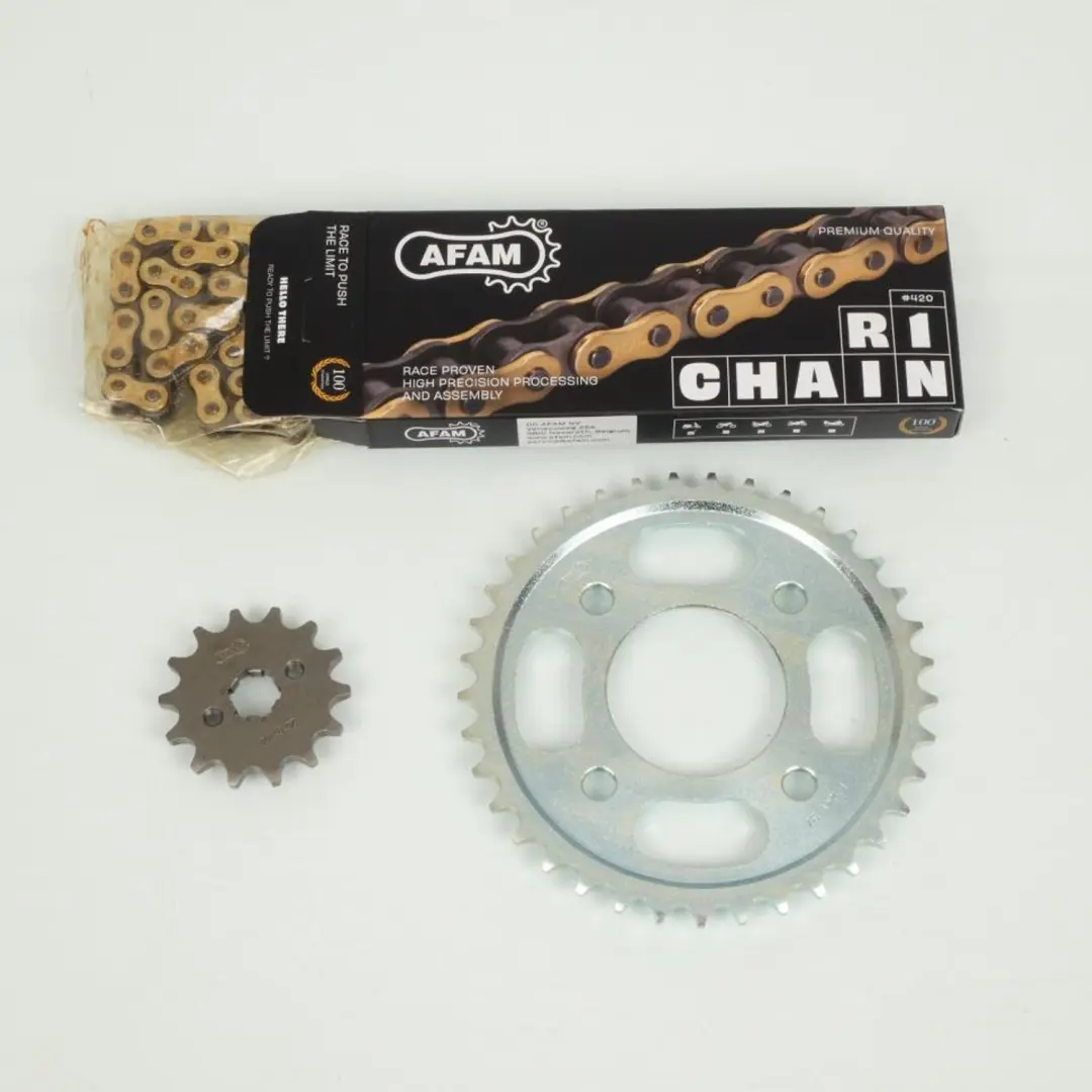 Kit chaîne Afam pour moto Honda 125 Monkey 2022 à 2025 14x37 P 420 Al 58mm Neu