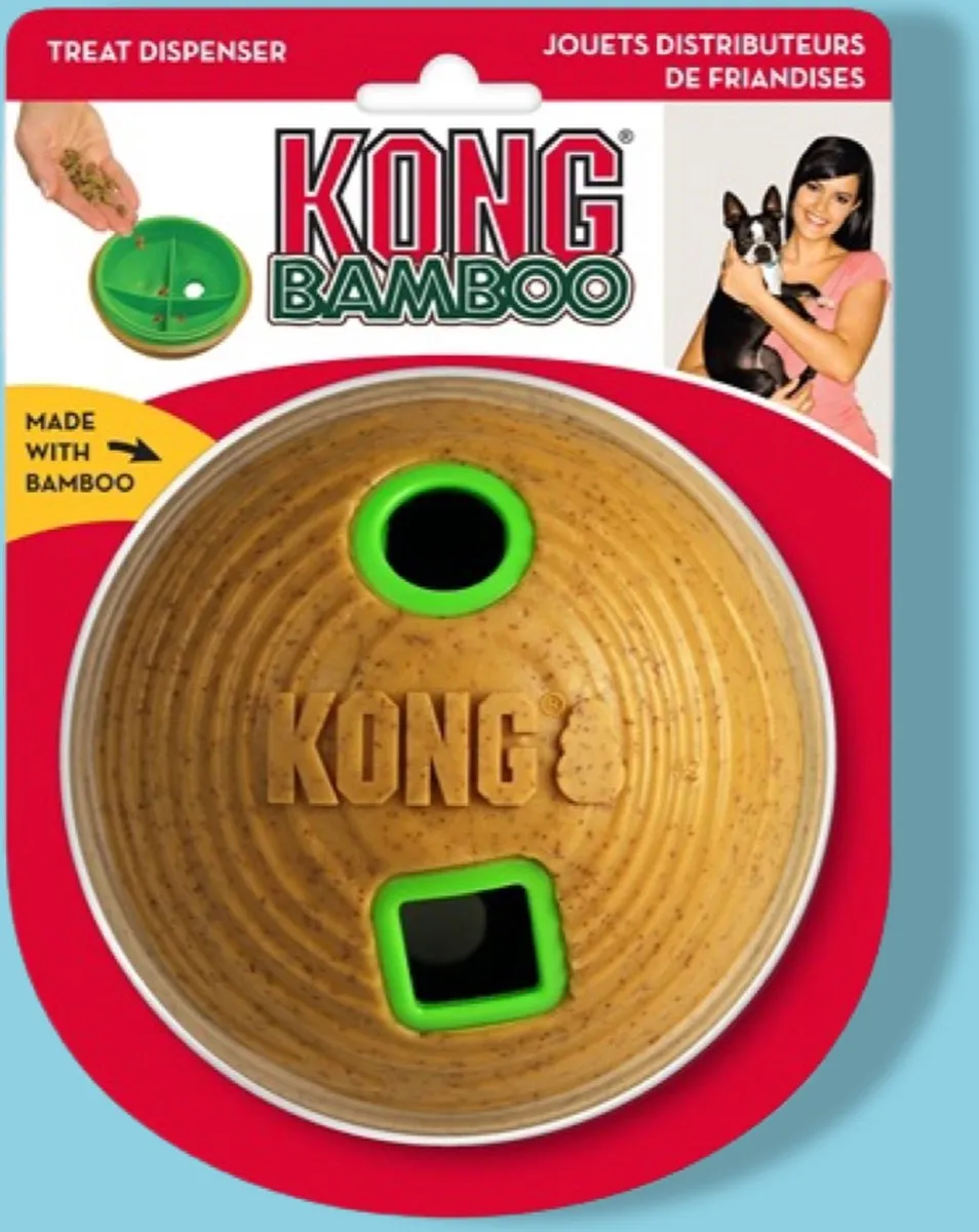 KONG Bamboo Feeder Bal 12x12x12cm - Bruin