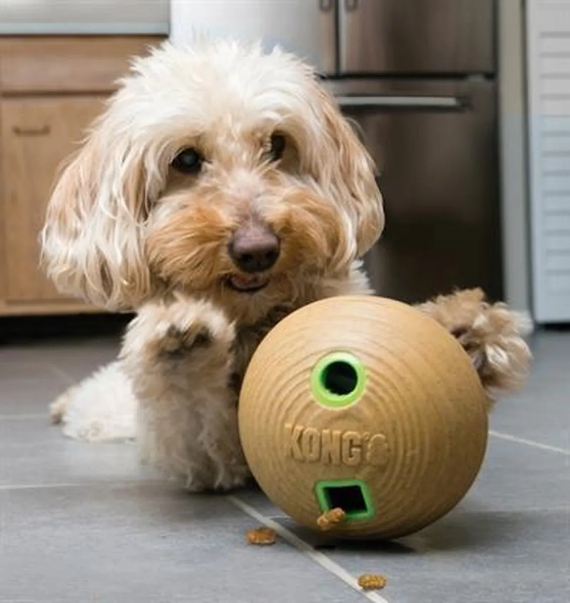 KONG Bamboo Feeder Bal 12x12x12cm - Bruin