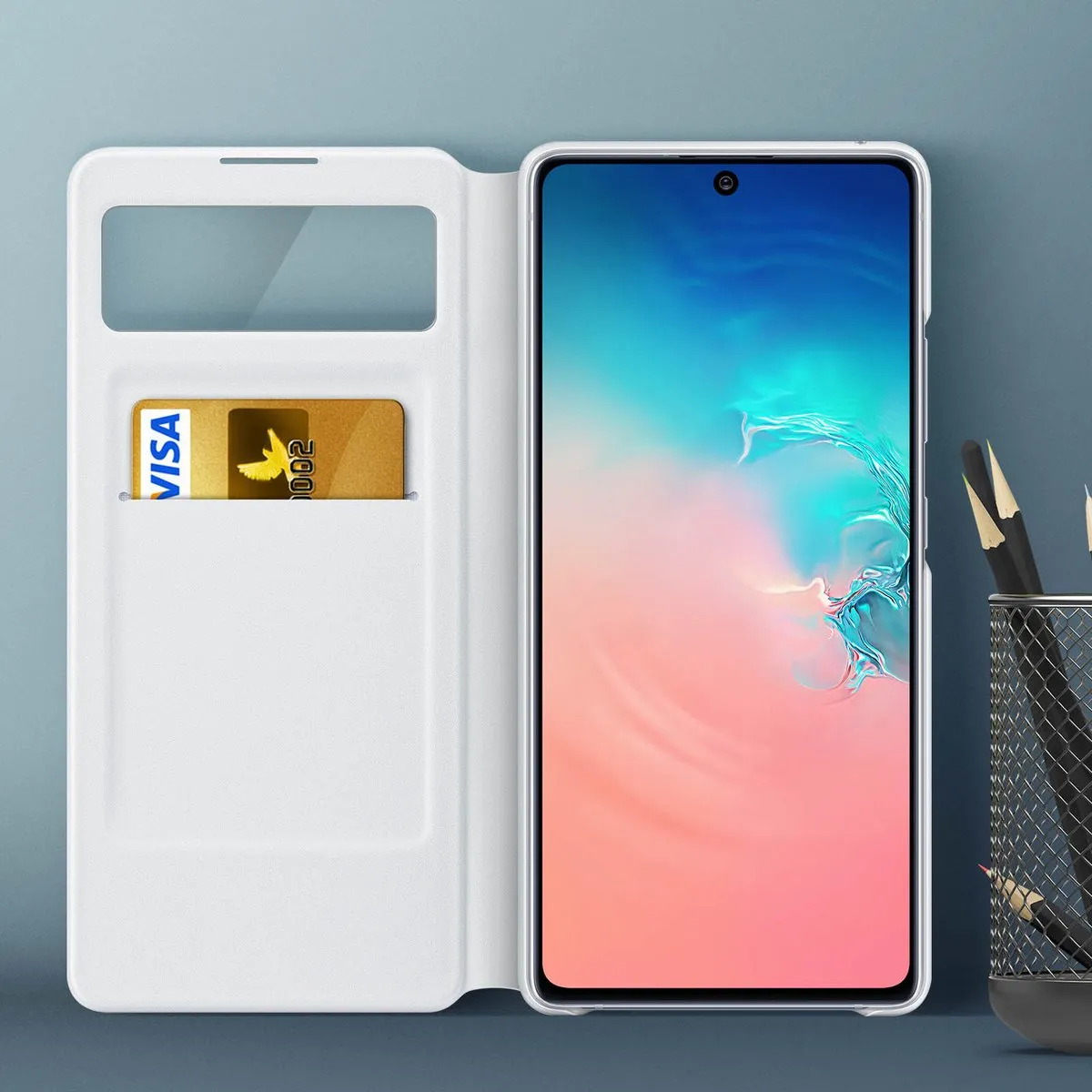 Samsung S View Wallet Cover Galaxy S10 Lite EF-EG770PWEGEU - Wit