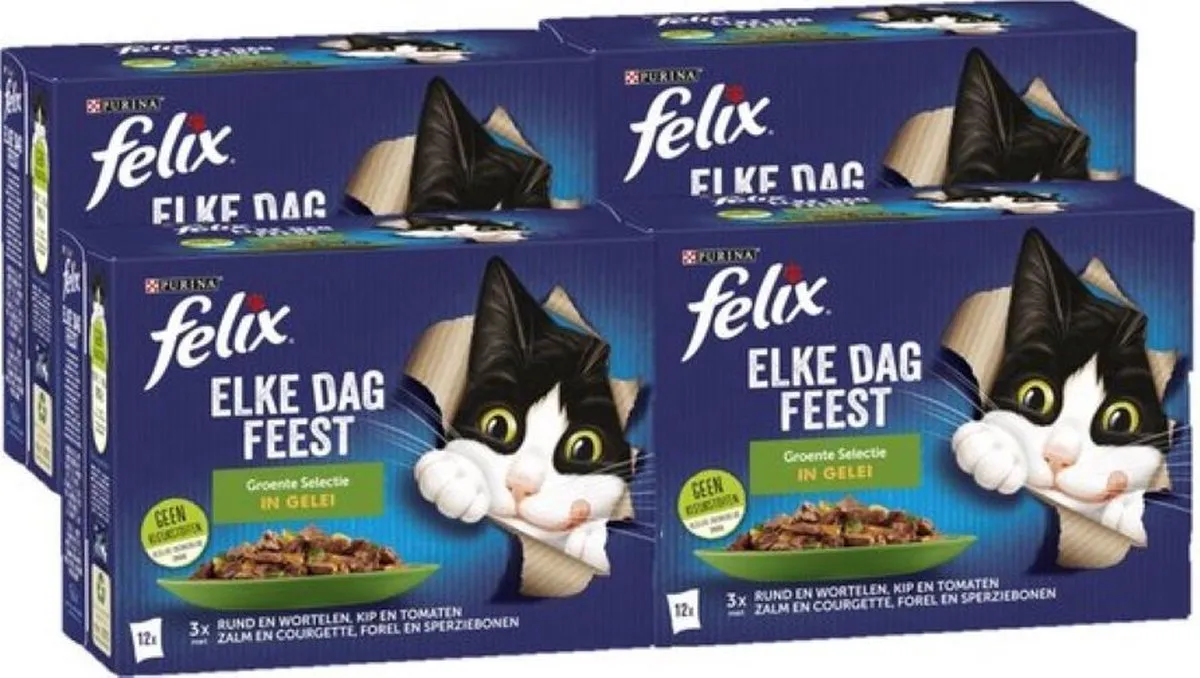 Felix Elke Dag Feest Groente Selectie in Gelei Kattenvoer