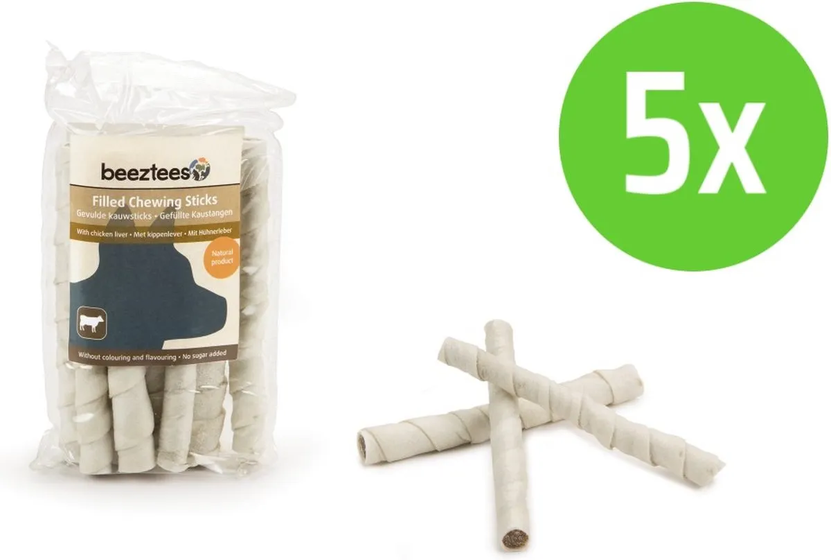 Beeztees Gevulde Kauwstaaf Kippenlever