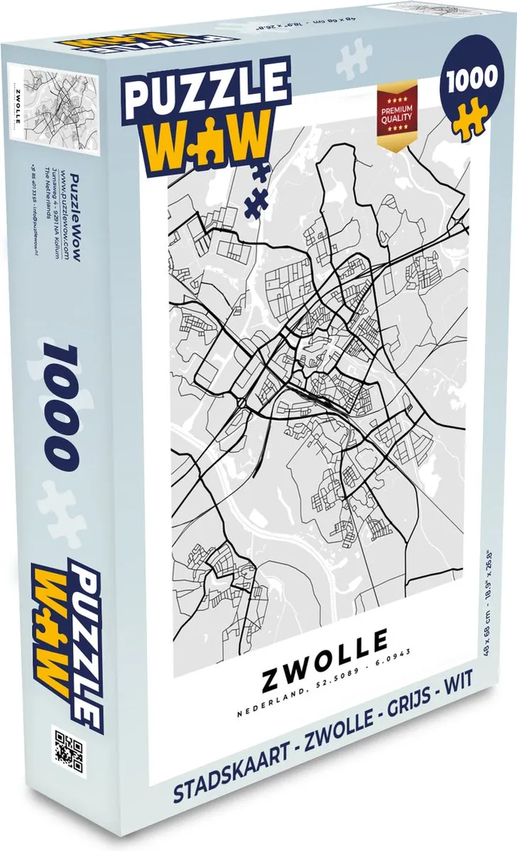 PuzzleWow Zwolle Legpuzzel 1000 Stuks