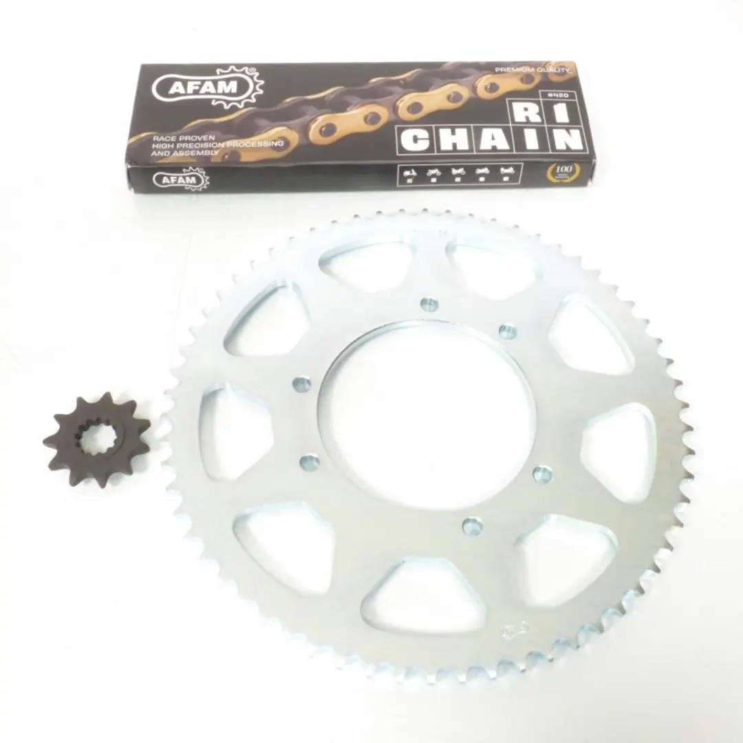 Kit chaîne Afam pour Mobylette Yamaha 50 DT Supermotard Après 2003 Neuf