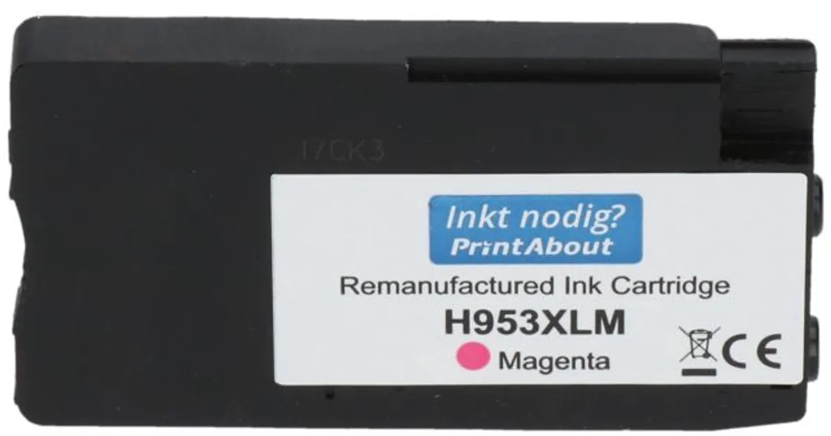 PrintAbout HP 953 F6U13AE Magenta Inktcartridge 29ml