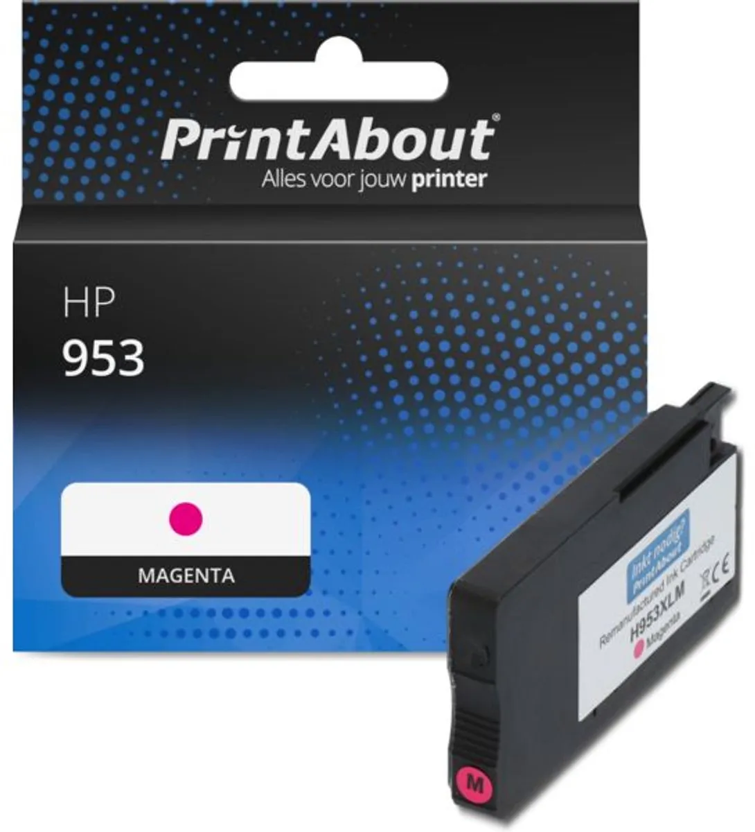 PrintAbout HP 953 F6U13AE Magenta Inktcartridge 29ml