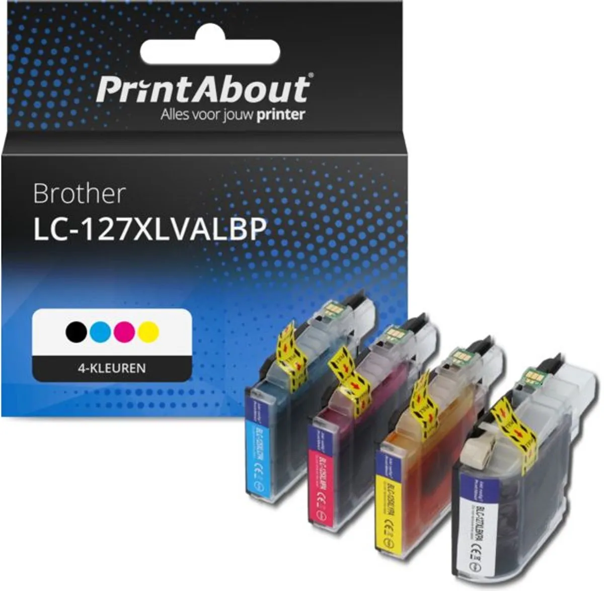 PrintAbout LC-127XLVALBP-PA2 Inktcartridge - 4 Kleuren - 6.000 pagina's