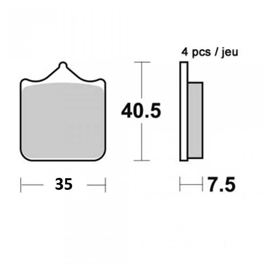 Plaquette de frein Brembo pour Moto BMW 1000 S R Naked 2014 à 2018 AVG/AVD / K4