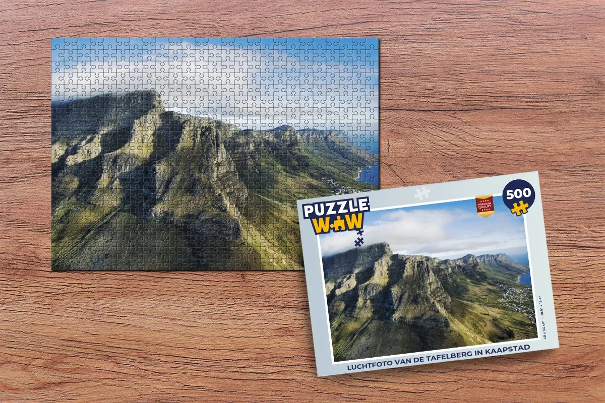 PuzzleWow Tafelberg Kaapstad Legpuzzel 500 Stuks - Multicolor