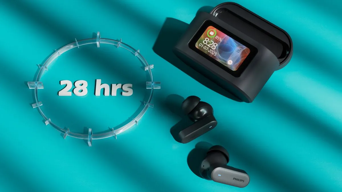 Philips TAT6000BK/00 True Wireless Oordopjes - 28 uur - Zwart
