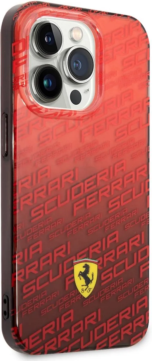 Ferrari Scuderia Allover Hoesje - iPhone 14 Pro Rood