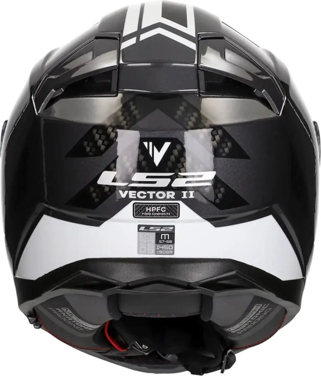 LS2 Vector II Splitter FF811 Helm - Zwart/Wit L - afbeelding 4 van 6