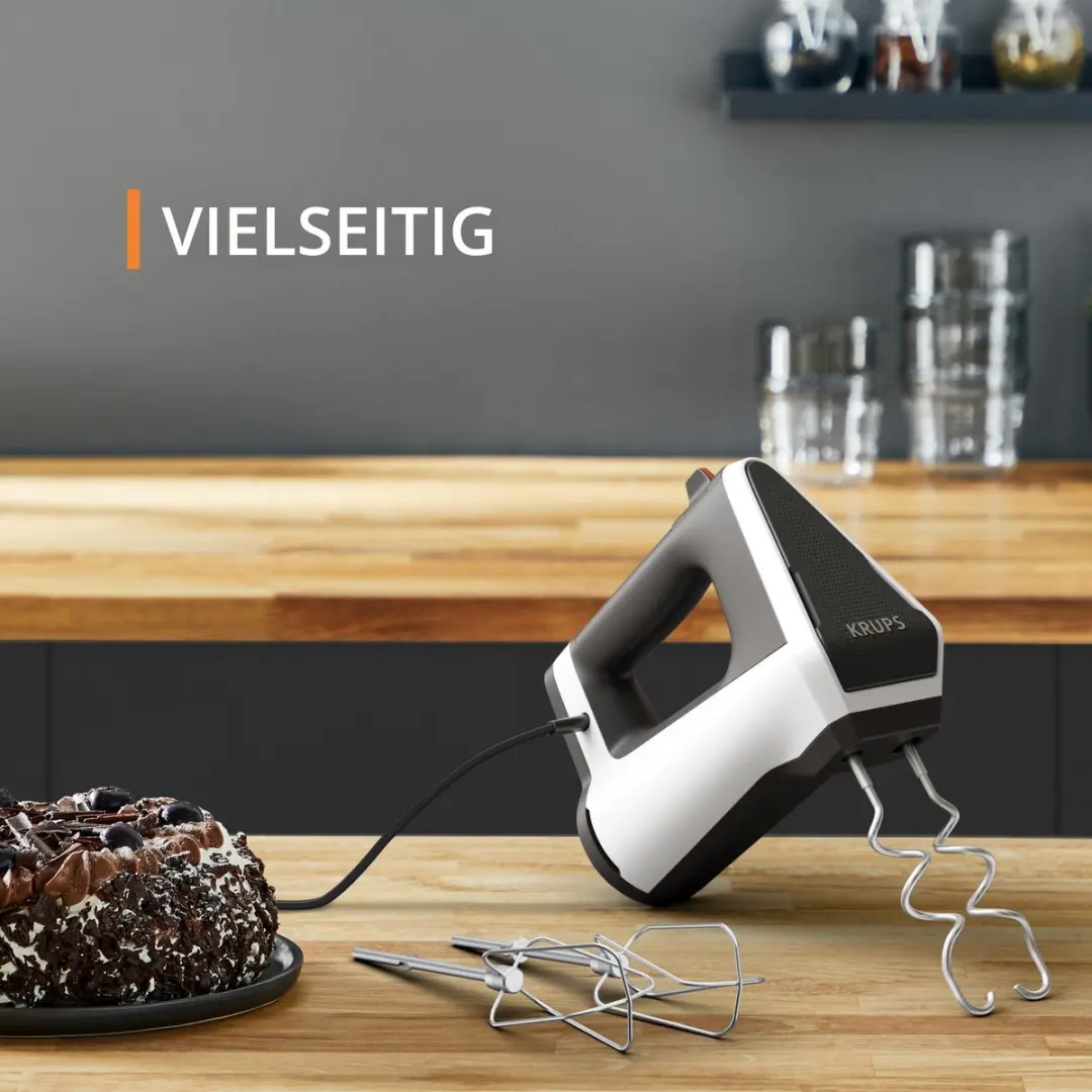 Krups 3MIX 6000 Handmixer 600W - Grijs/Wit - afbeelding 3 van 6