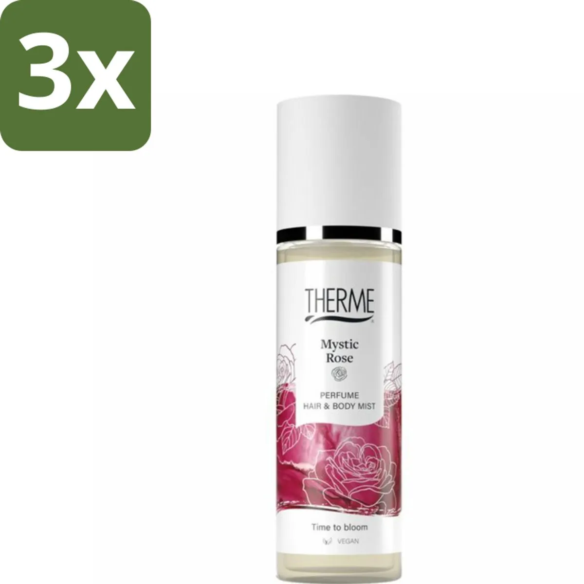 Therme - Mystic Rose - Parfum Haar- & Lichaamsmist - Verfrissend - Verzorgend - 200ml - Bulkverpakking - 3 stuks