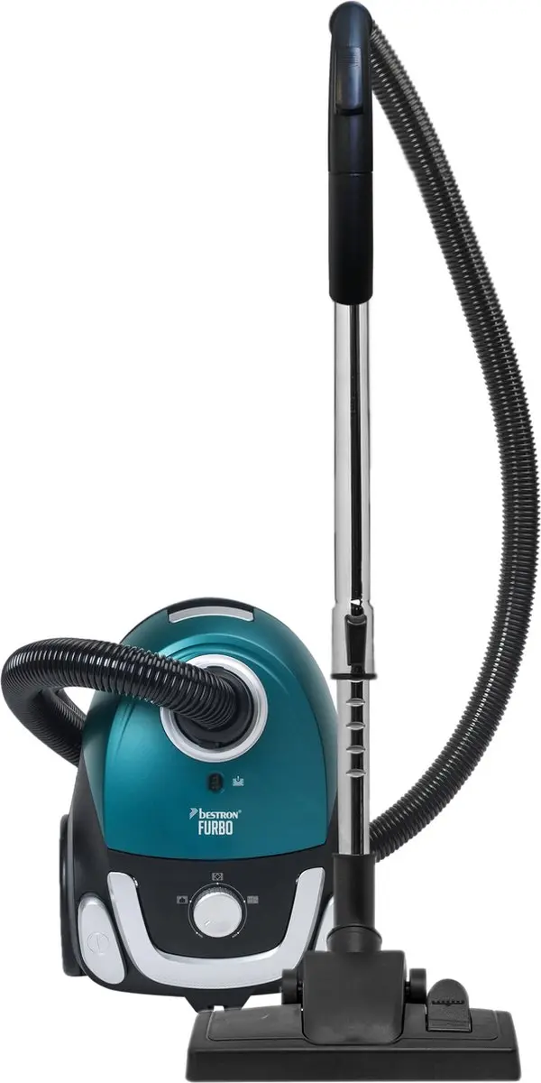 Bestron Stofzuiger met zak - ABG450BSE - HEPA 12 - Bereik 7,5 m - Incl. 3 stofzuigerzakken - Blauw/Grijs - 5 jaar garantie