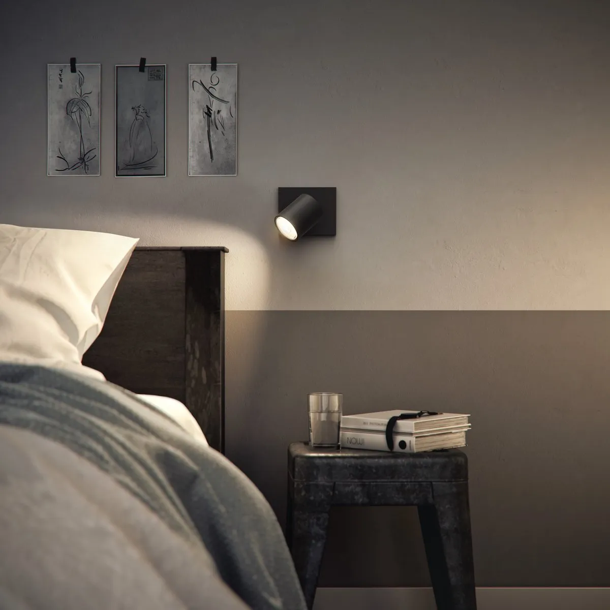 Philips Runner Opbouwspot 1-lichts - Zwart