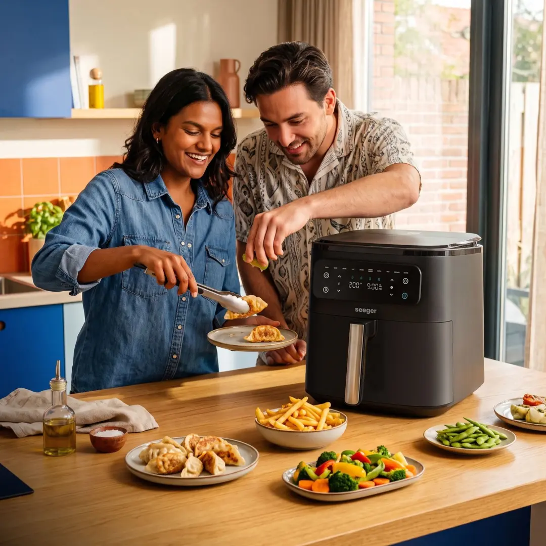 Seeger Steamfry SGR1007BK Airfryer 7L - Zwart - afbeelding 2 van 6