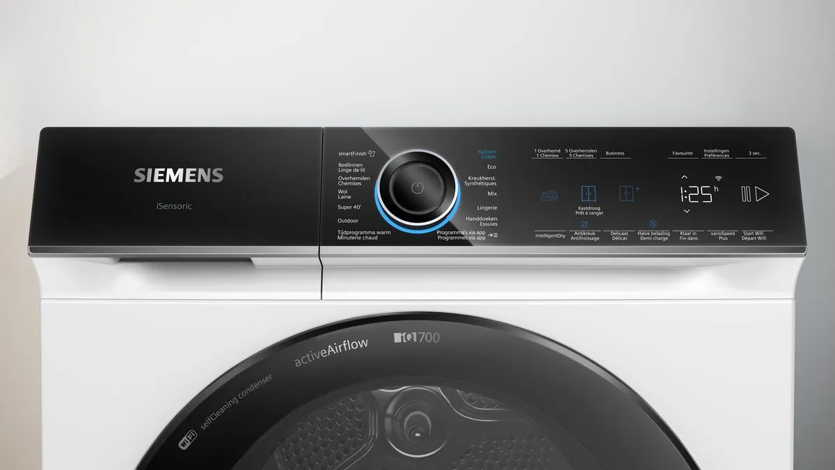 Siemens iQ700 WR47B2C0FG Warmtepompdroger 9kg - Wit