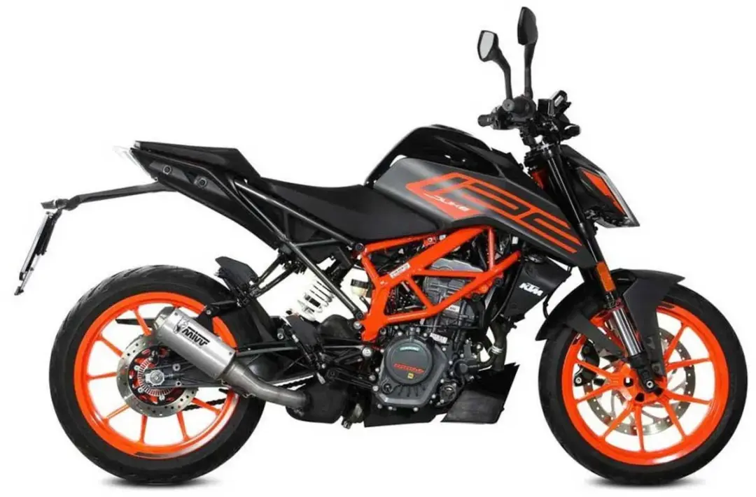 Mivv MK3 Slip-on Uitlaatdemper - KTM 125/390 Duke - Zilver - afbeelding 2 van 3