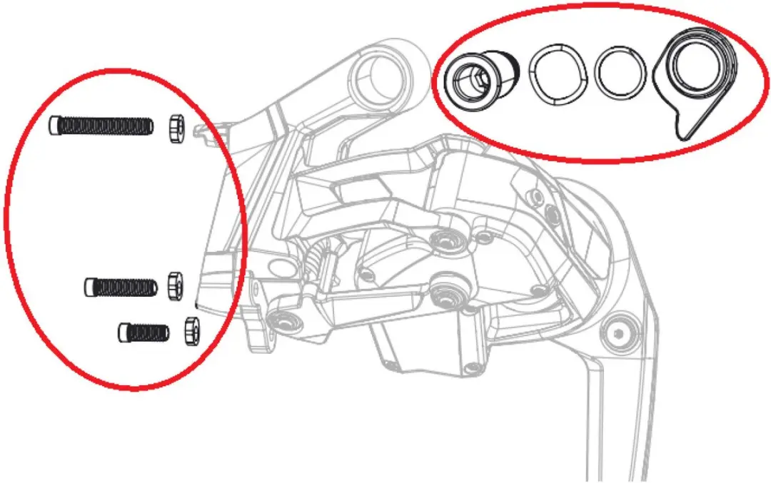 Sram Red E1 Axs Derailleurwieltjes Set Voor Fietsen Transparant