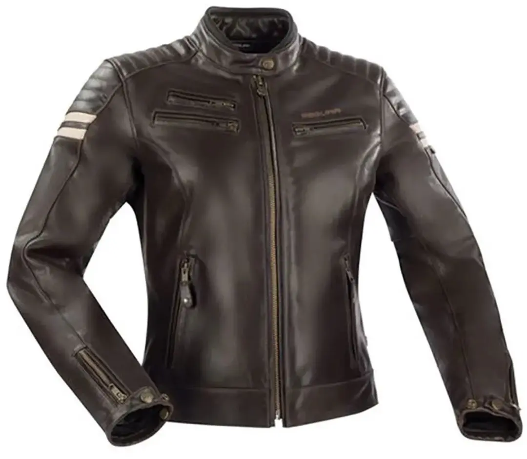 Segura Lady Funky Leren Motorjas T3 - Bruin Beige - afbeelding 5 van 6